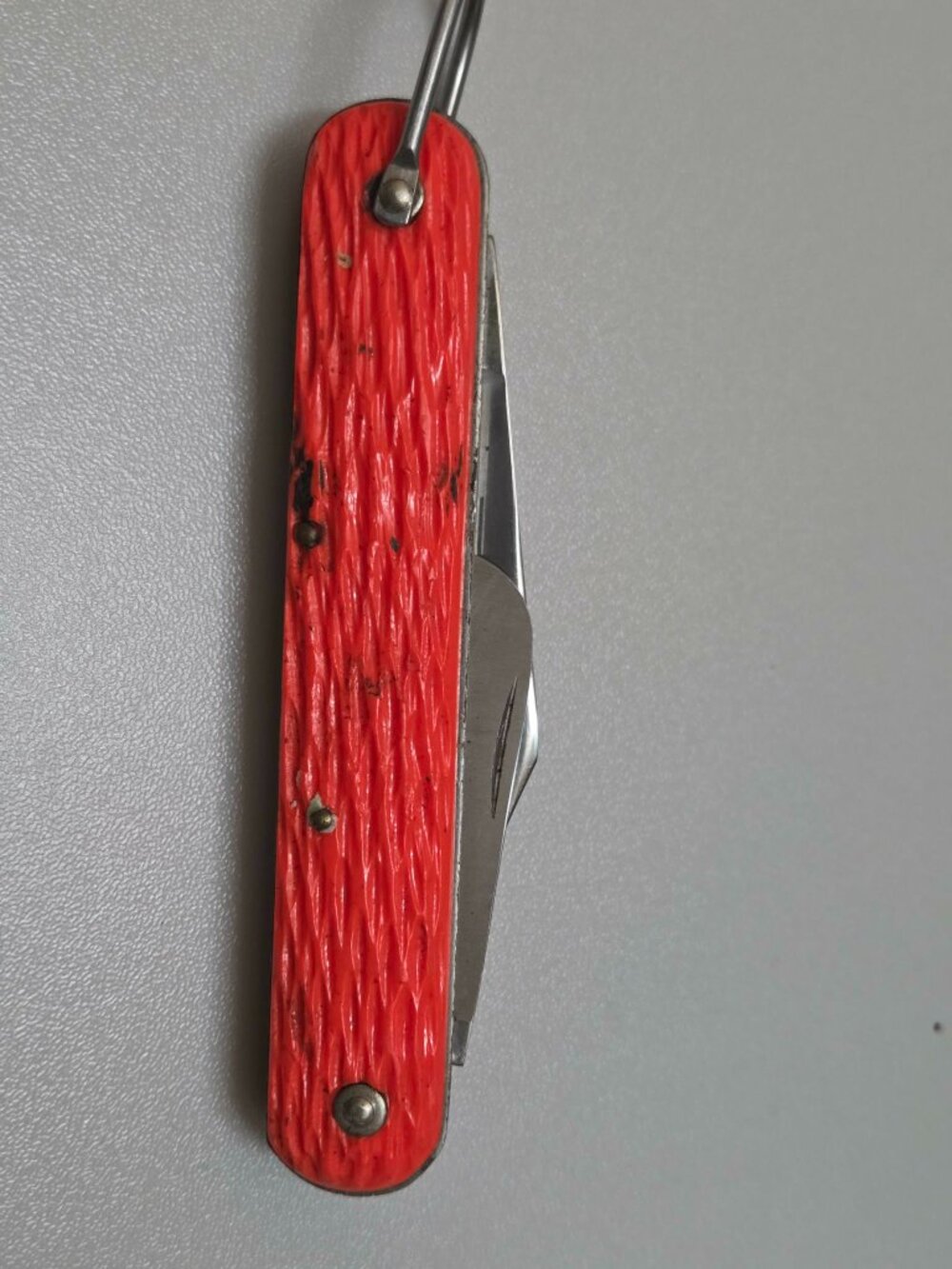 vintage schrade walden mc1 military orange folding knife usa - Picture 2 of 8